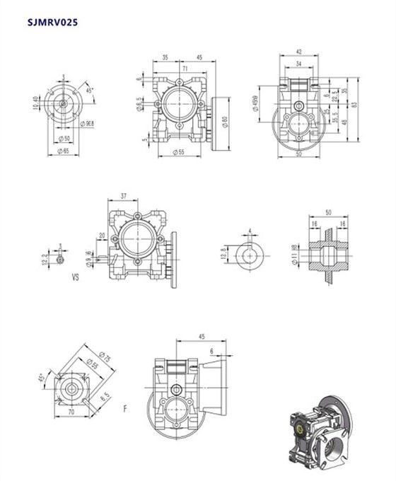 NMRV025型號(hào)蝸輪蝸桿減速機(jī)產(chǎn)品安裝尺寸.jpg