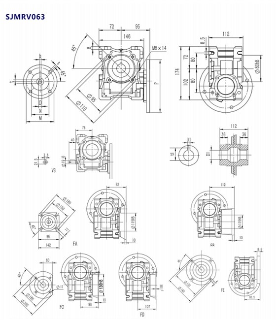 SJMRV063型號蝸輪蝸桿減速機尺寸圖紙.png