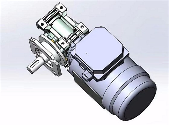 單面法蘭出軸蝸輪減速機 SJMRV040-50-D50方法蘭單向輸出軸.jpg