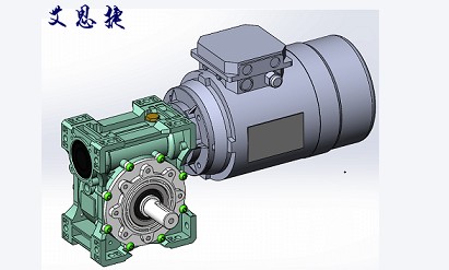 蝸輪減速機(jī)可以配剎車電機(jī)？看看這款SJMRV063+0.75kw剎車電機(jī)